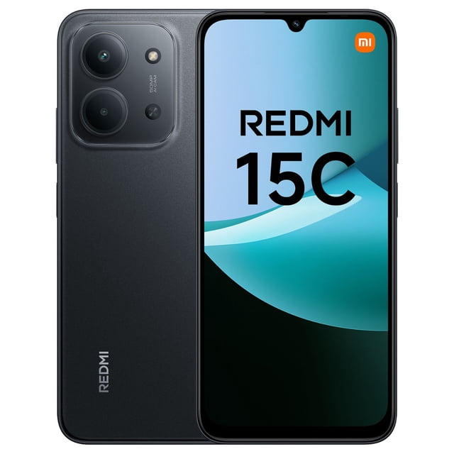 Redmi 15C 128GB ROM 4GB RAM Pantalla Dot Drop de 6,9" Cámara 50 MP - Negro Medianoche