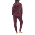thumbnail image 6 of Felina Women's 2 Piece Velour Track Suit, Hoodie and Jogger Lounge Set (X-Large/Fig (Purple)), 6 of 8