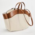 thumbnail image 2 of Bolso de lona de gran capacidad para mujer, nuevo bolso de compras de moda con empalme, bolso de hombro, bolso de mano, 2 of 5