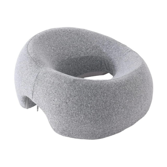 Almohada de apoyo boca abajo, cómoda y versátil, con cremallera, para masajes en casa, reposacabezas, almohada para dormir boca abajo, para viajes, Gris