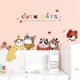 thumbnail image 5 of Toystoory Pegatinas de pared de gato bonito, pegatinas de pared de animales de dibujos animados para habitación de niños, decoración de Decoración del hogar, 5 of 6