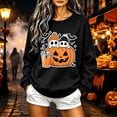 thumbnail image 2 of BVOFAR Womens Halloween Sweatshirts Spooky Ghost Print Pullovers Fall Work Crewneck Long Sleeve Sweater Tops Halloween Costumes M, 2 of 6