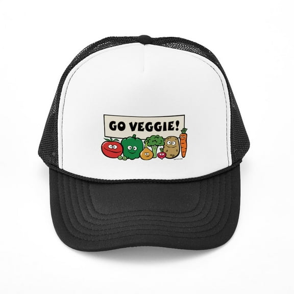 CafePress - Go Veggie! - Adjustable Unisex Printed Trucker Hat with Mesh Back