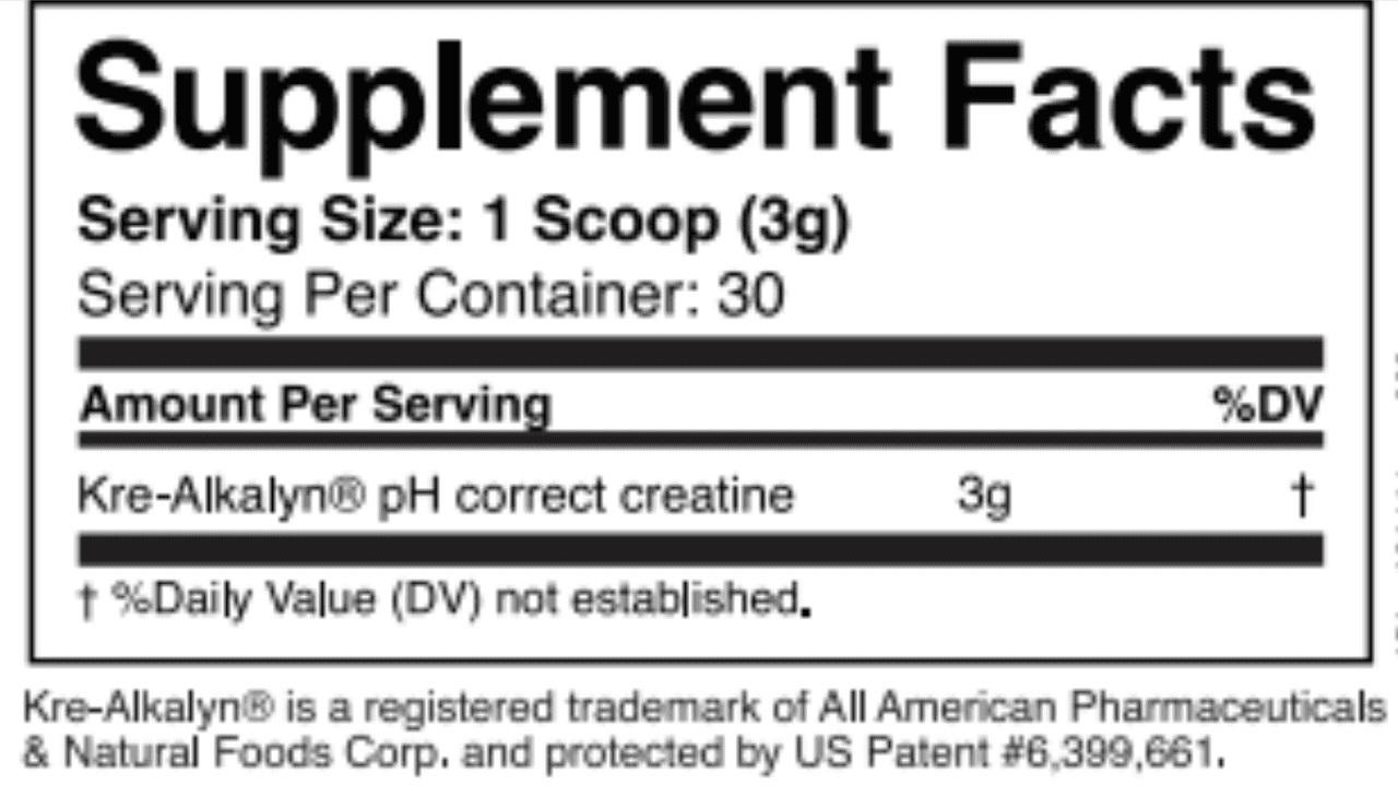 Kre-Alkalyn - Advanced pH Corrected Creatine Monohydrate - Unflavored - 30 Servings