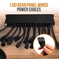 thumbnail image 4 of Pyle 19 Outlet 1U Rackmount Power Distribution Unit - Surge Protector - 15 Amp Circuit Breaker - 4 USB Ports - 15FT Cord - Power Supply for Servers,, 4 of 7