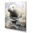 thumbnail image 2 of Designart "Humble Grey Manatee I" Manatee Wall Art Living Room, 2 of 7
