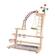 thumbnail image 1 of Percha de madera para parque infantil, accesorios para jaula de pájaros, parque infantil divertido para actividades de aves, pájaros azules,, 1 of 9