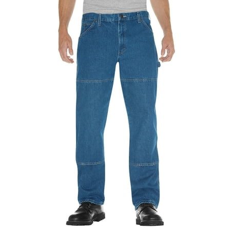 Dickies Mens Relaxed Fit Double Knee Carpenter Denim Jeans, 38W x 