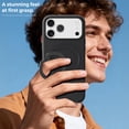 thumbnail image 7 of LHNUNP Magnetic Case for iPhone 12 Pro Max, MagSafe-Compatible Fabric Slim Lightweight Shockproof Cover with Stand and Camera Protection, Black, 7 of 7