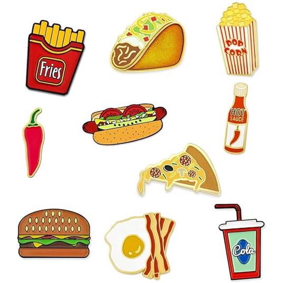 PinMart's Food Enamel Lapel Pin Set