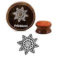 thumbnail image 1 of Printtoo Diary Card Craft Print Floral Leaf Design Round Wooden Rubber Stamp-3 Inch, 1 of 2