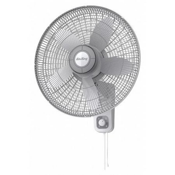 AIR KING 9018 18" Wall Mount Fan, Oscillating, 3 Speeds, 120VAC