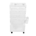 thumbnail image 1 of Movable Book Rack Large Capacity 5 Layer Thickened Rollers Multifunctional Bookshelf for Bedroom Living Room, 1 of 8