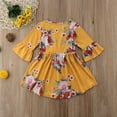 thumbnail image 4 of Détails sur les Enfants Bambin Bébé Fille Vêtements Manches Courtes Robe Tutu Partie Robe Florale, 4 of 4