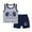 Blue#01, variant on Pitauce Toddler Baby Boys Sleeveless Cute Graphic Summer Clothes Tank Tops with Shorts 2 Piece Set Soft Cotton Casual Outfits 0-6 Years