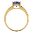 thumbnail image 4 of Solitaire Engagement Ring for Women - 2ct Simulated Tanzanite in 14K Yellow Gold Promise Ring, 4 of 7
