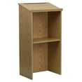 thumbnail image 2 of EMMA + OLIVER Stand-Up Wood Lectern in Oak, 2 of 5
