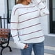 thumbnail image 4 of Suéter Suelto Gibobby con Estampado Casual para mujer cuello redondo blanco S, 4 of 5