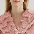 thumbnail image 7 of Htigea Womens Plush Hooded Robe Warm Flannel Shower Bathrobe Soft Comfy Home Loungewear Warm Winter Nightgown Sleepwear Pink,M, 7 of 7