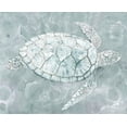 thumbnail image 2 of Stellar Design Studio  14x12 Gold Ornate Wood Framed with Double Matting Museum Art Print Titled - Sea Turtle , 2 of 4