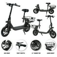 thumbnail image 7 of Cynetus Electric Bicycles Foldable Electric Scooter with Seat for Adults Electric Bike with Carry Basket, 7 of 7