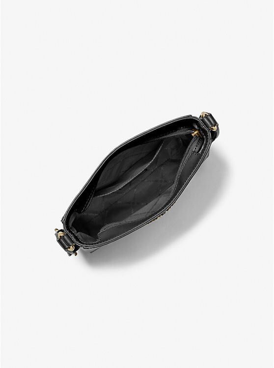Michael Kors Jet Set Travel Small Shoulder Messenger Crossbody Bag (Black/Black Gold Tone)
