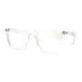 thumbnail image 2 of 90s Hipster Plastic Thin Horn Rim Blue Light Flitering Computer Glasses Clear, 2 of 4