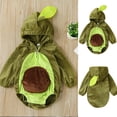 thumbnail image 3 of Baby Boy Girl Halloween Avocado Costume Velvet Fruit Hooded Romper Bodysuit Long Sleeves Hoodie Jumpsuits Cute Fall Outfits, 3 of 8
