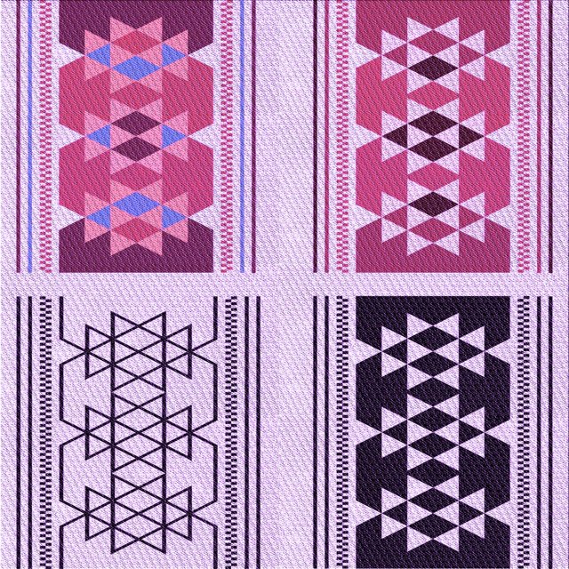 Ahgly Company Machine Washable Indoor Square Transitional Blossom Pink Area Rugs, 6' Square