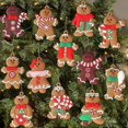 thumbnail image 1 of 12pcs Gingerbread Man Ornaments For Christmas Tree Assorted Plastic Gingerbread Figurines Ornaments For Christmas Tree, 1 of 4