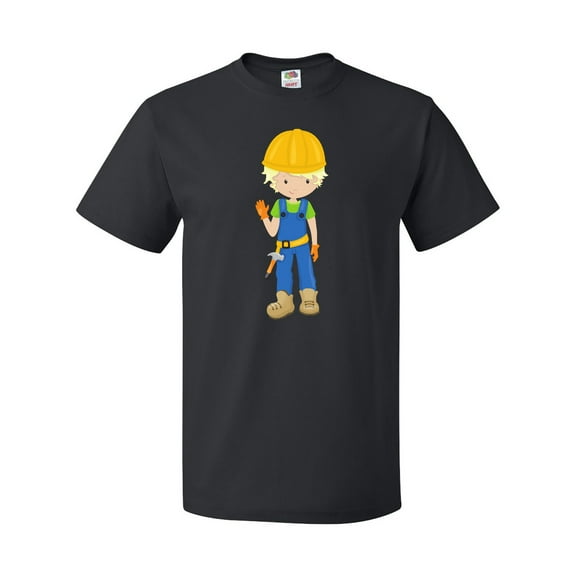 Inktastic Construction Worker, Blond Hair, Boy With Hammer T-Shirt