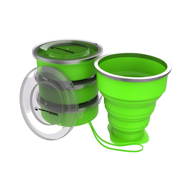Collapsible Camping Cups BPA Free, FDA Approved Reusable 6 Oz Drink