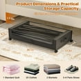thumbnail image 3 of Under Bed Storage with Wheels,Under Bed Storage Containers with Clear Lids, Under-Bed Organizers for Clothes, Shoes – Durable Storage Bins with Smooth Rolling Wheels (Black, 4 Pack), 3 of 13