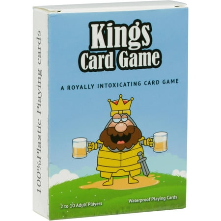 Kings Drinking Card Game, 52 Waterproof Party Cards with Instructions and 8 Bonus Cards By EZ Drinker