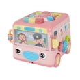 thumbnail image 1 of Autobús de juguete para niños, juguete para niños que desarrolla habilidades cognitivas, educación temprana con asa. rosa, 1 of 9