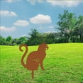 thumbnail image 4 of 1 Piece Cute Cat Silhouette Garden Statue, Outdoor Animal Decor for Lawn & Patio, Halloween & Christmas Yard Decoration, Gardening Supplies for Holiday Outdoor Decor, 4 of 10