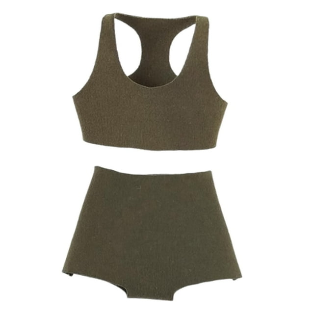 Ropa femenina a escala 1/6, disfraz, ropa deportiva, disfraz moderno, regalo ideal, chaleco deportivo y pantalones cortos, figuras de acción, Verde