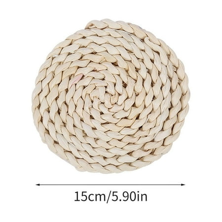 

Cotton Yarn Ramie Dining Table Insulation Pad Thick Woven Household Anti-scalding Pad