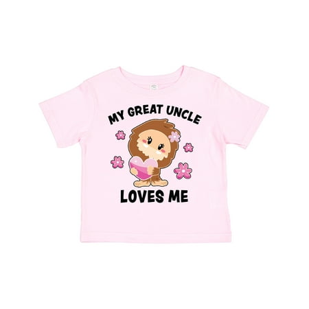 

Inktastic My Great Uncle Loves Me with Bigfoot Gift Toddler Toddler Girl T-Shirt