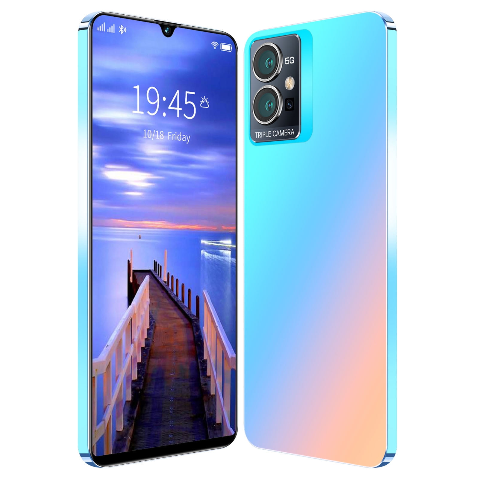 FYTPOV Android Phone, T1 Pro 5G Android 7.1 Smartphone 6.53-inch HD Standby Card Slot 2+16G Memory 2600mAh Battery Removable Back Cover, Cell Phones Unlocked