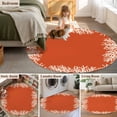 thumbnail image 5 of Round Rugs 3Ft, Coastal Coral Round Area Rug Washable Indoor Throw Carpet, Orange White Ocean Marine Nautical Beach Small Non Slip Circle Rug for Bedroom Living Room Home Decor Aesthetic, 5 of 8