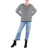 Karl Lagerfeld Paris Womens Striped Crewneck Pullover Sweater