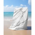 thumbnail image 4 of Marble White Beach Towels Oversized Super Absorbent, Ombre Grey Modern Minimalist Lightweight Bath Towel Quick Dry Sets For Bathroom/Pool/Rv Camping/Beach Play/Gym Room/Picnic 23"x47", 4 of 8