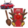 thumbnail image 1 of Kit de decoración navideña con diseño de reno para coche, Ovsor, 4 en 1, 1 of 6