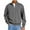 Gray, variant on Men's Full-Zip Casual Cardigan - Long Sleeve, Loose Fit, Fall Fashion, Regular Fit, Navy Blue, Size L
