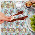 thumbnail image 6 of Pioneer Flower Floral Print Pattern Round Tablecloth 70"x70", Wrinkle Resistant Wipeable Table Cover for Kitchen Dining Room Picnic Patio and Party, 6 of 6
