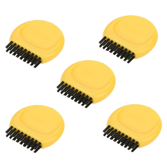 Uxcell Mini Golf Club Brush Portable Pocket Dust Groove Cleaner Yellow 5 Pack
