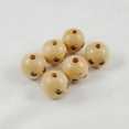 thumbnail image 3 of Miangastore 100pcs Round Wood Bead DIY String Bead Accessory Laughing Face Wood Bead (14mm), 3 of 8
