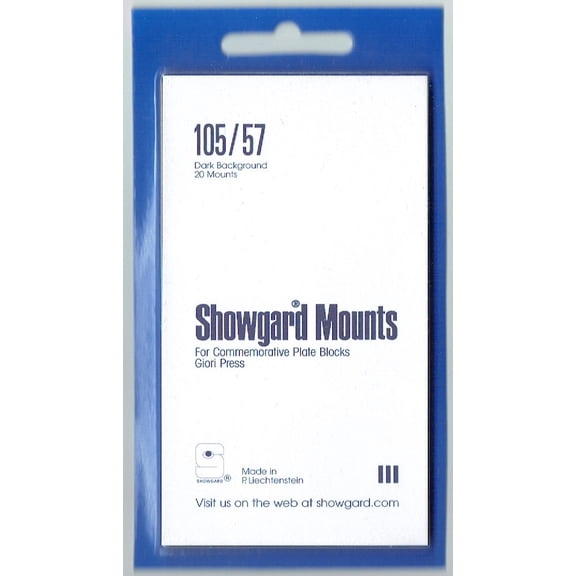 Showgard Stamp Mounts Size 105/57 Strip Black