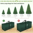 thumbnail image 2 of 9 ft Christmas Tree Storage Bag , for Big Artificial Xmas Tree/Holiday Trees, Green (60X20X30in), 2 of 7
